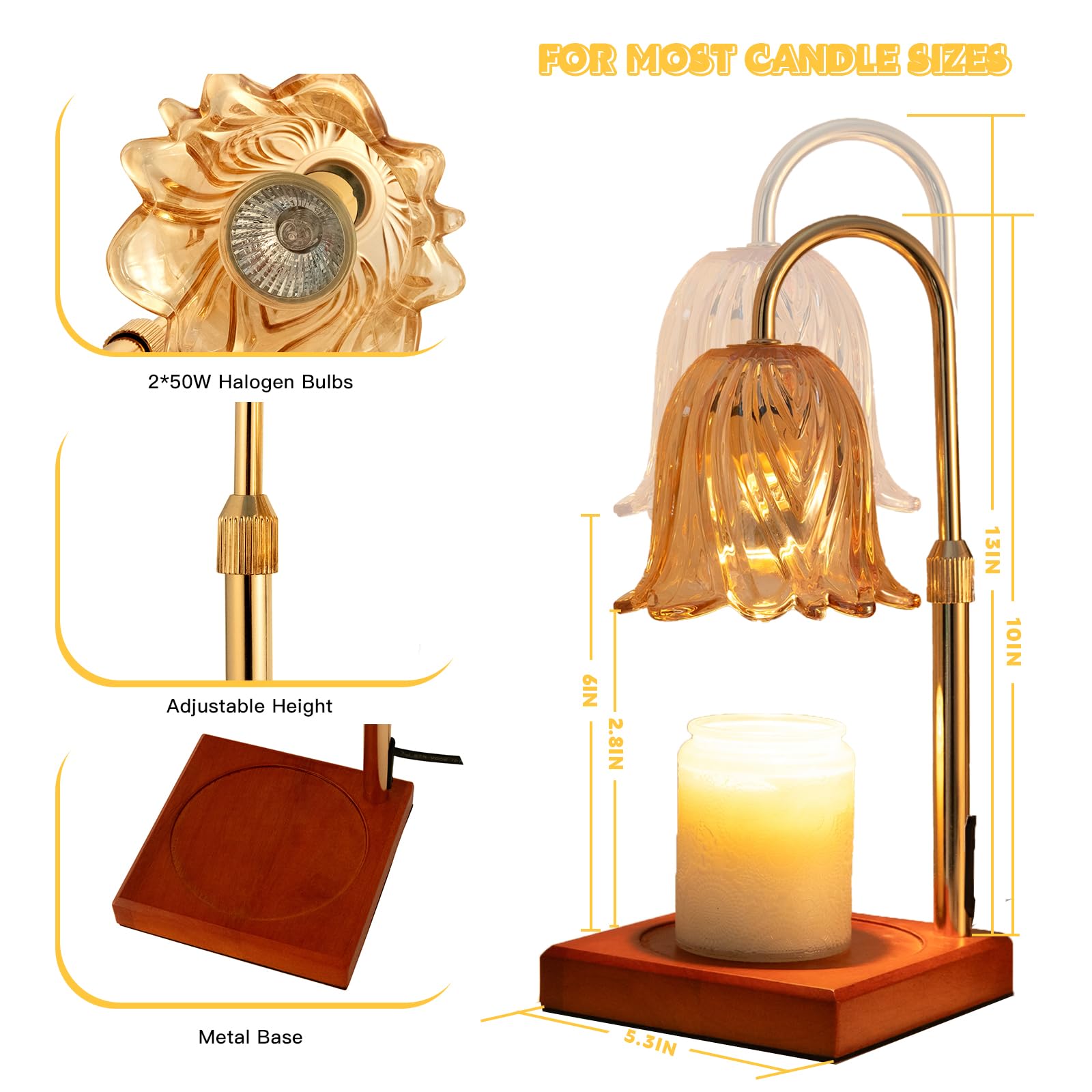 GODONLIF Candle Warmer Lamp with Timer Dimmable