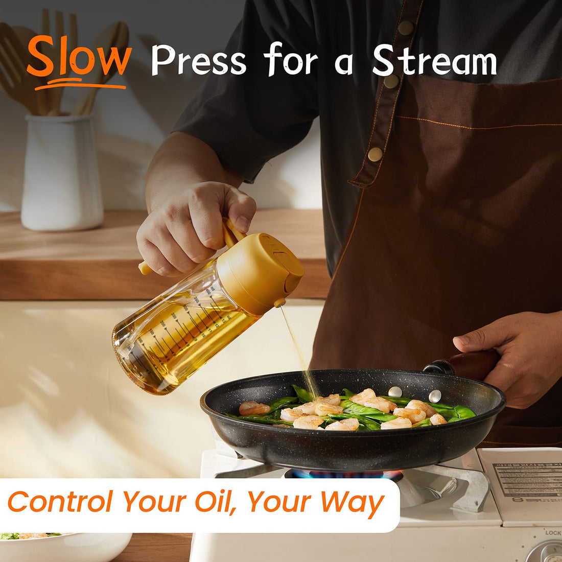 TrendPlain 16oz/470ml Glass Olive Oil Sprayer for Cooking