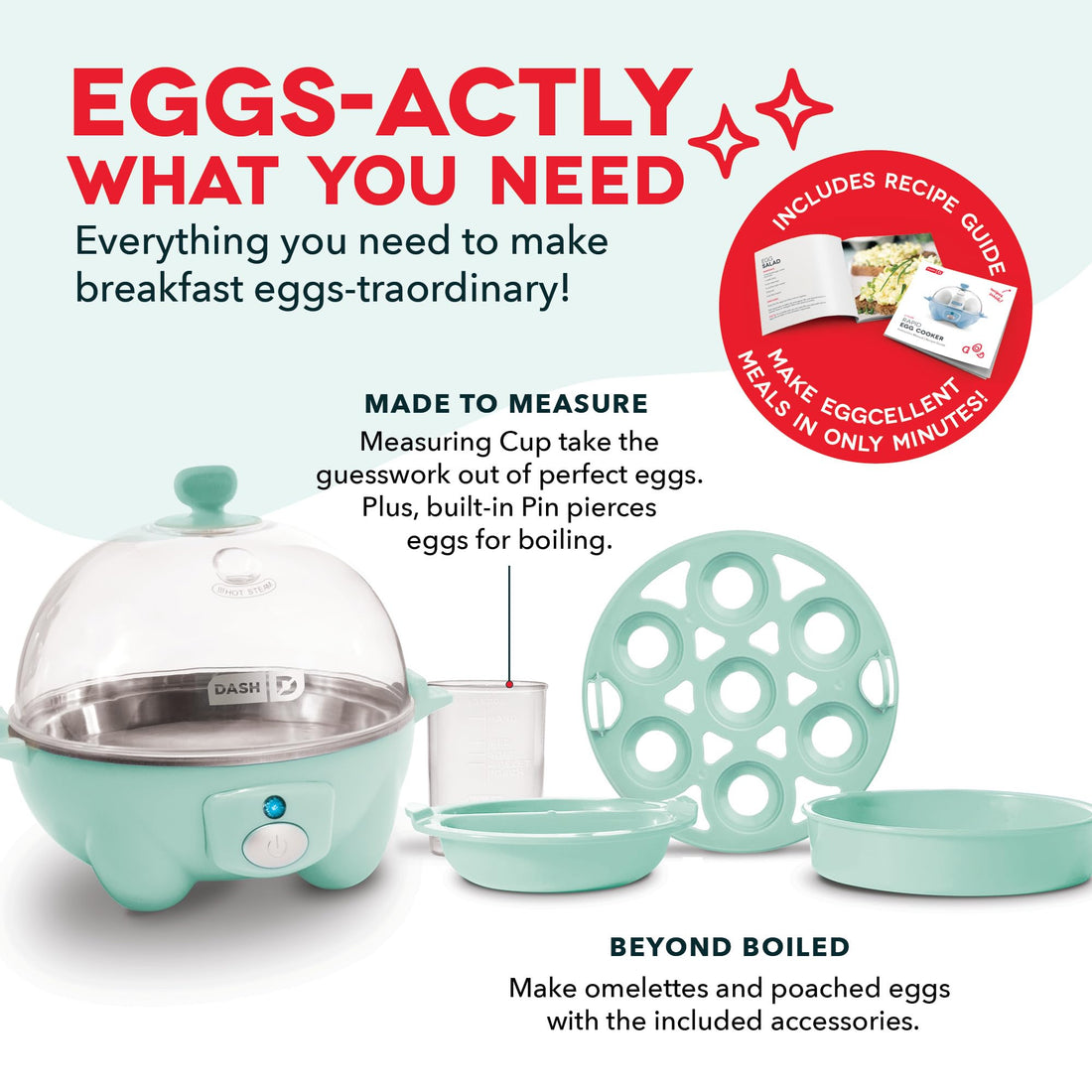 DASH Rapid Egg Cooker: 7 Egg Capacity Electric Egg Cooker for Hard Boiled Eggs