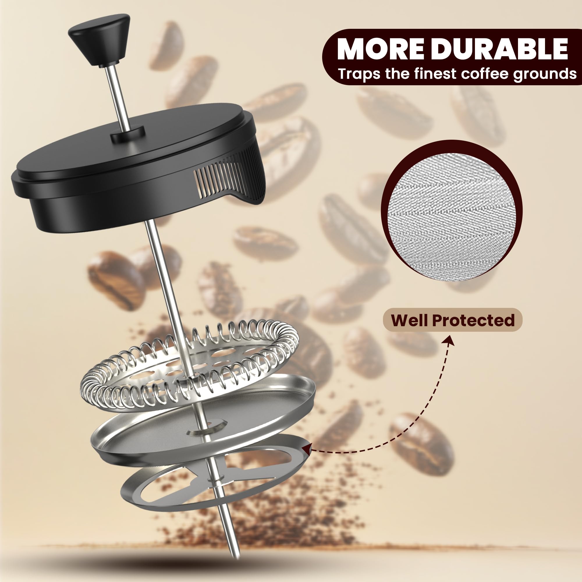 Utopia Kitchen 34 Ounce 1 Liter French Press Coffee Maker