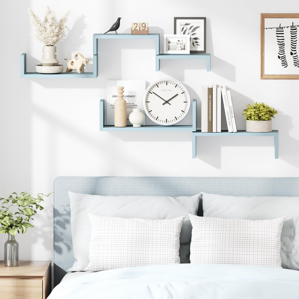 Floating Wood Wall Shelves for Bathroom, Kitchen & Decor