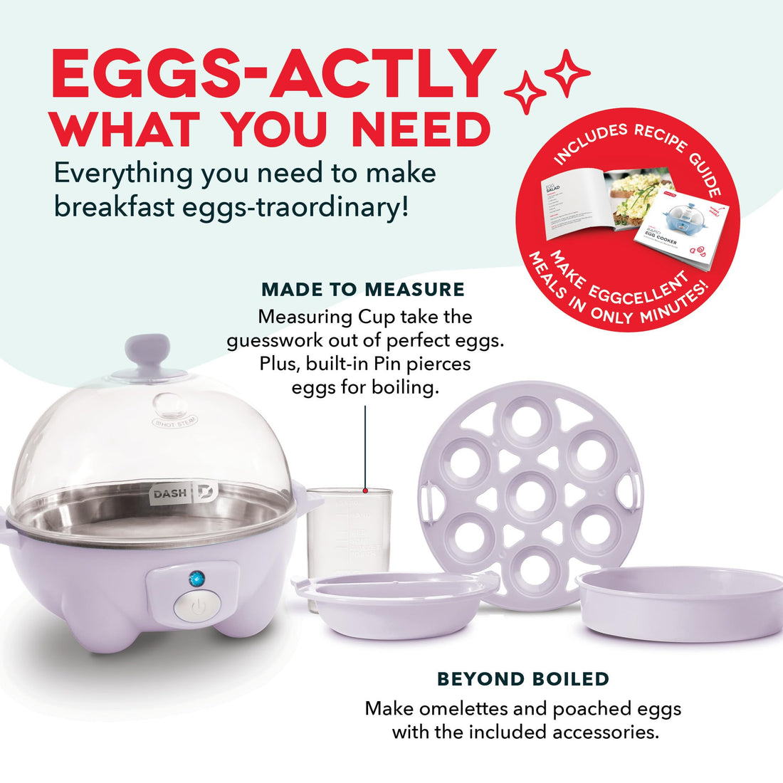 DASH Rapid Egg Cooker: 7 Egg Capacity Electric Egg Cooker for Hard Boiled Eggs