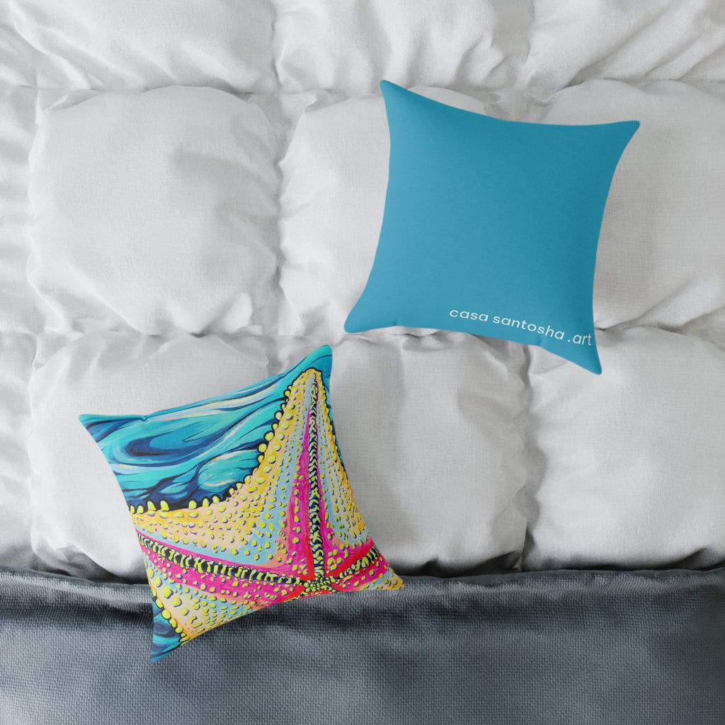 Starfish Beach Bocas Art Pillow – Decorative Canvas Cushion
