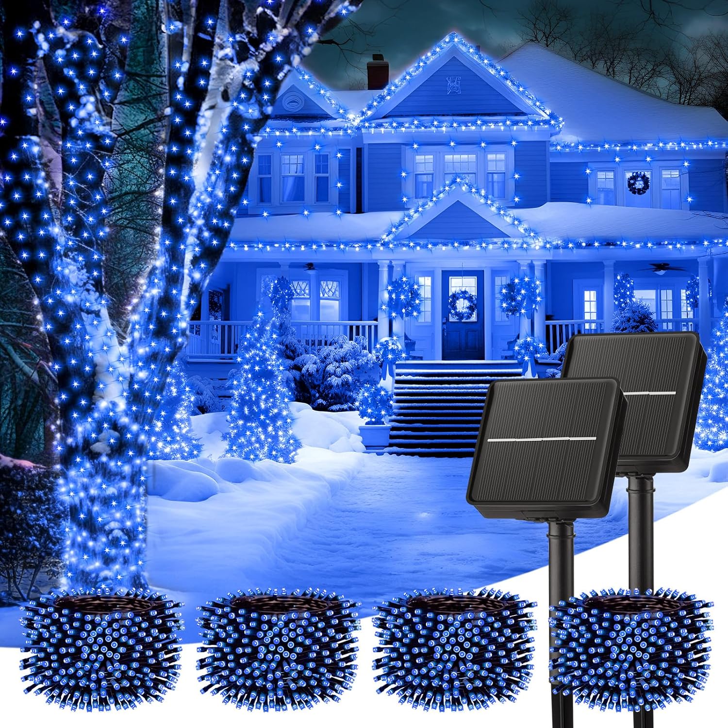 Minetom Solar String Lights 40FT 100 LED Waterproof