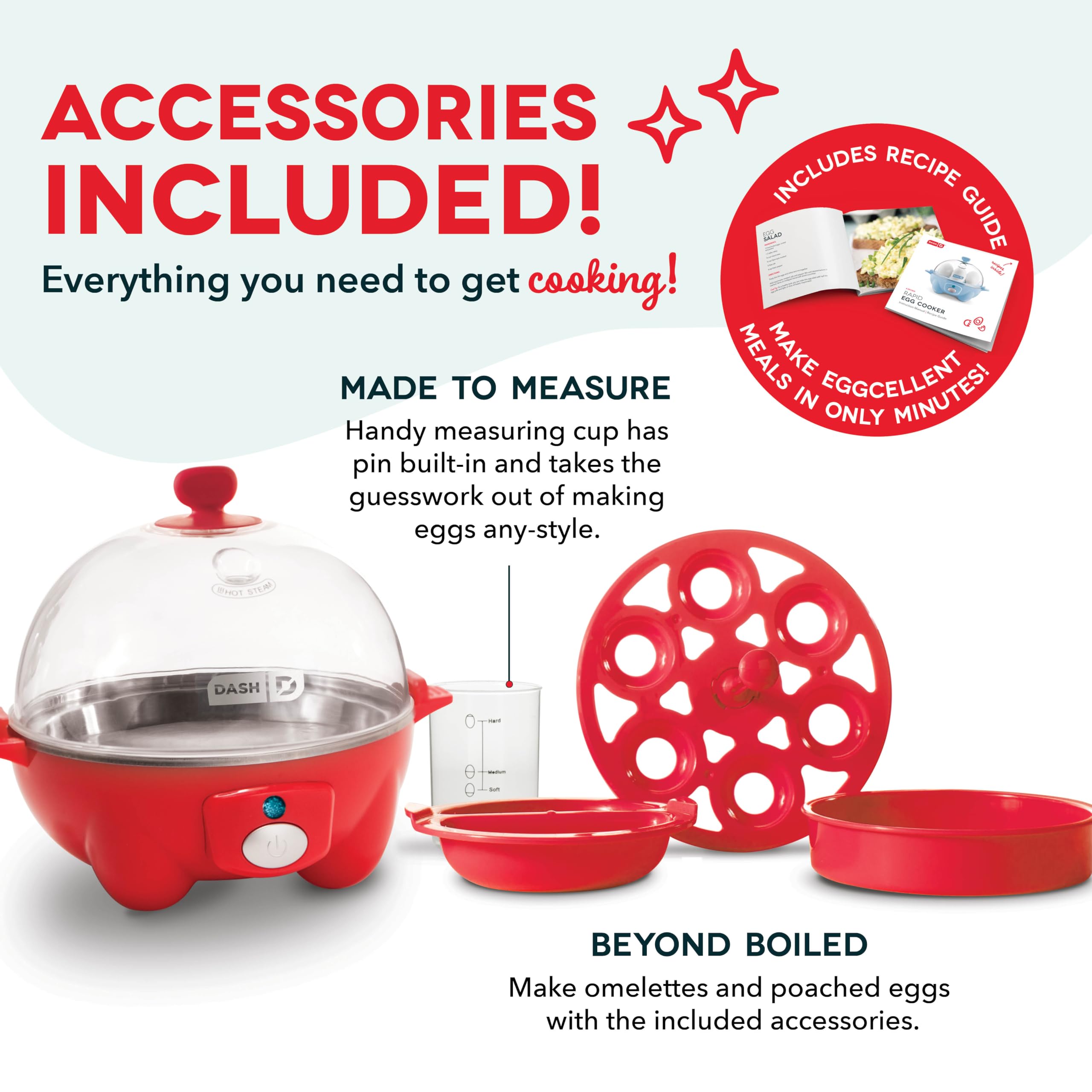 DASH Rapid Egg Cooker: 7 Egg Capacity Electric Egg Cooker for Hard Boiled Eggs