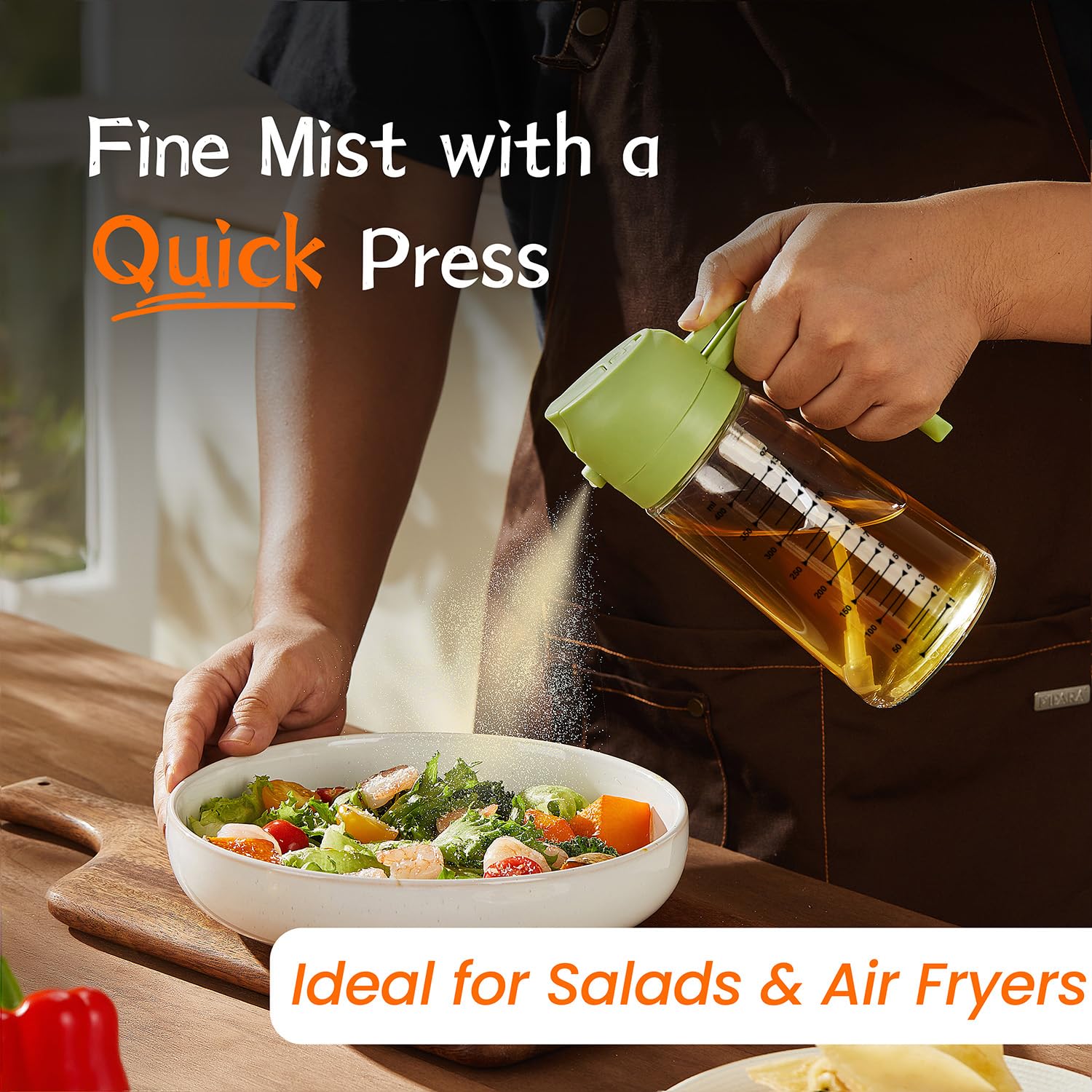 TrendPlain 16oz/470ml Glass Olive Oil Sprayer for Cooking