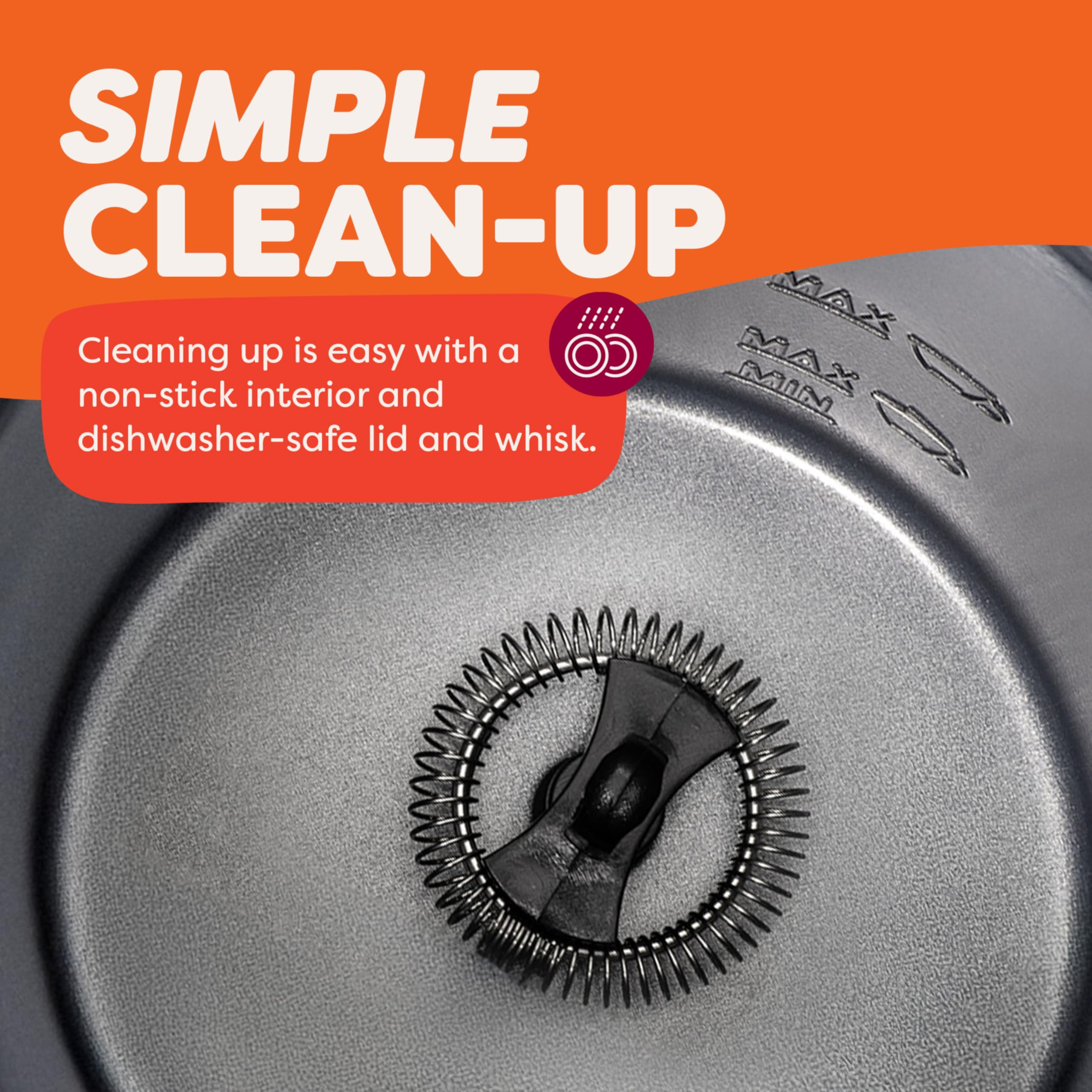 Instant Pot Milk Frother, 4-in-1 Electric Milk Steamer 500W, Black