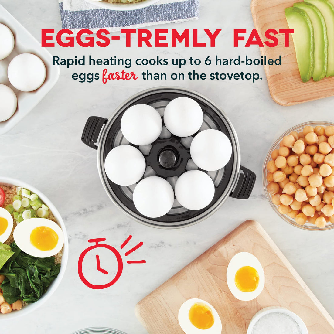 DASH Rapid Egg Cooker: 7 Egg Capacity Electric Egg Cooker for Hard Boiled Eggs