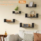 Floating Wood Wall Shelves for Bathroom, Kitchen & Decor