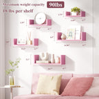 Floating Wood Wall Shelves for Bathroom, Kitchen & Decor