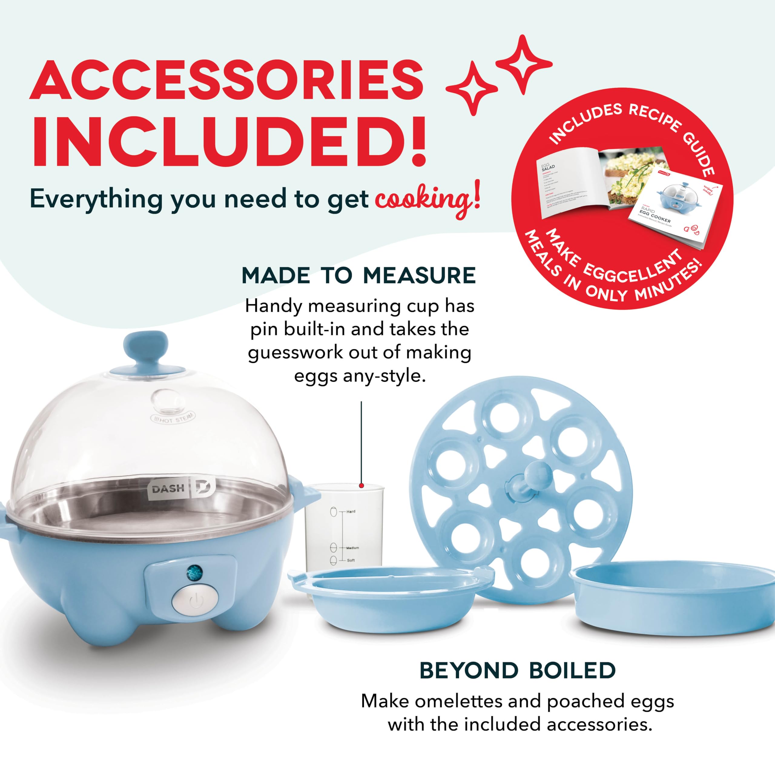 DASH Rapid Egg Cooker: 7 Egg Capacity Electric Egg Cooker for Hard Boiled Eggs