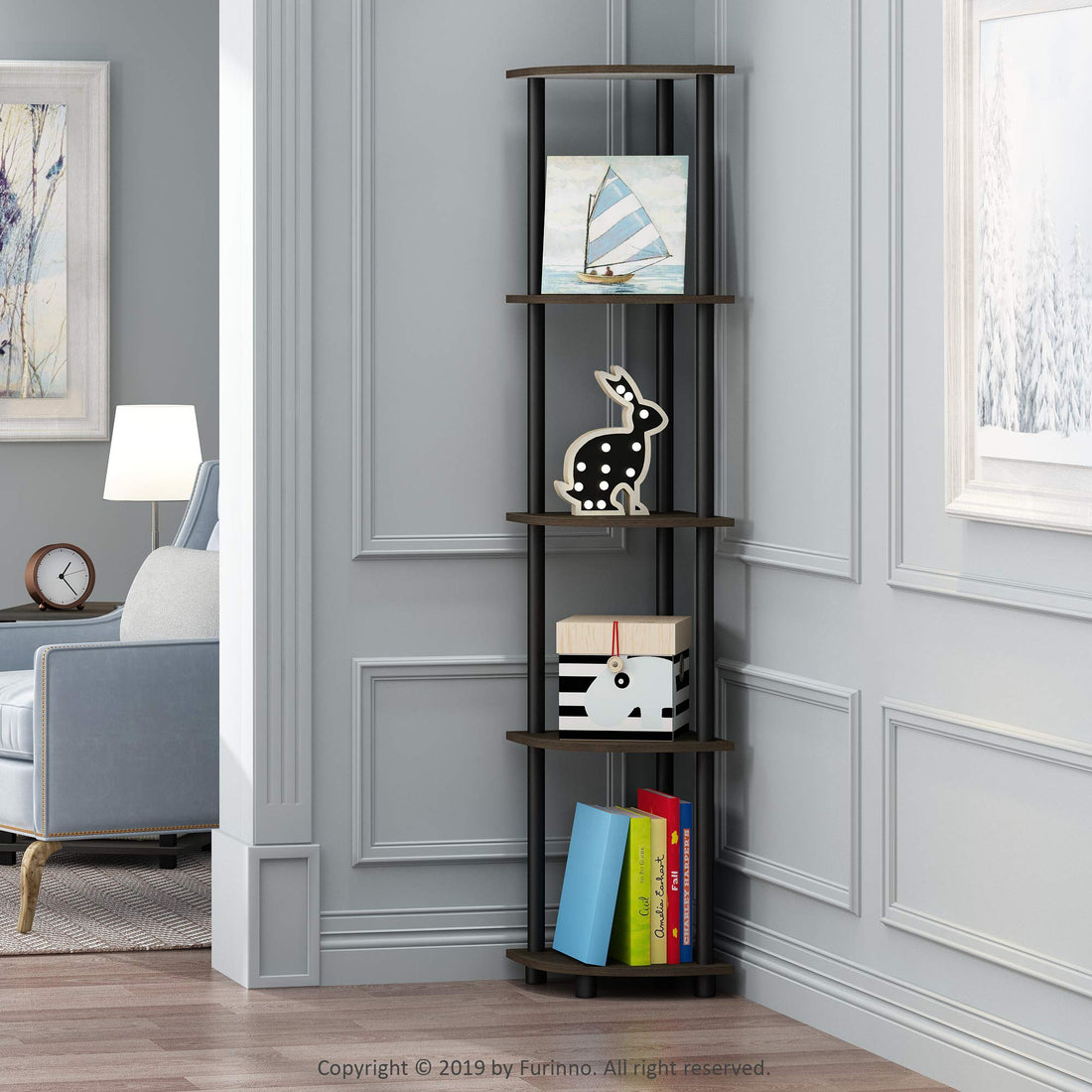 Furinno Turn-N-Tube 5 Tier Corner Display