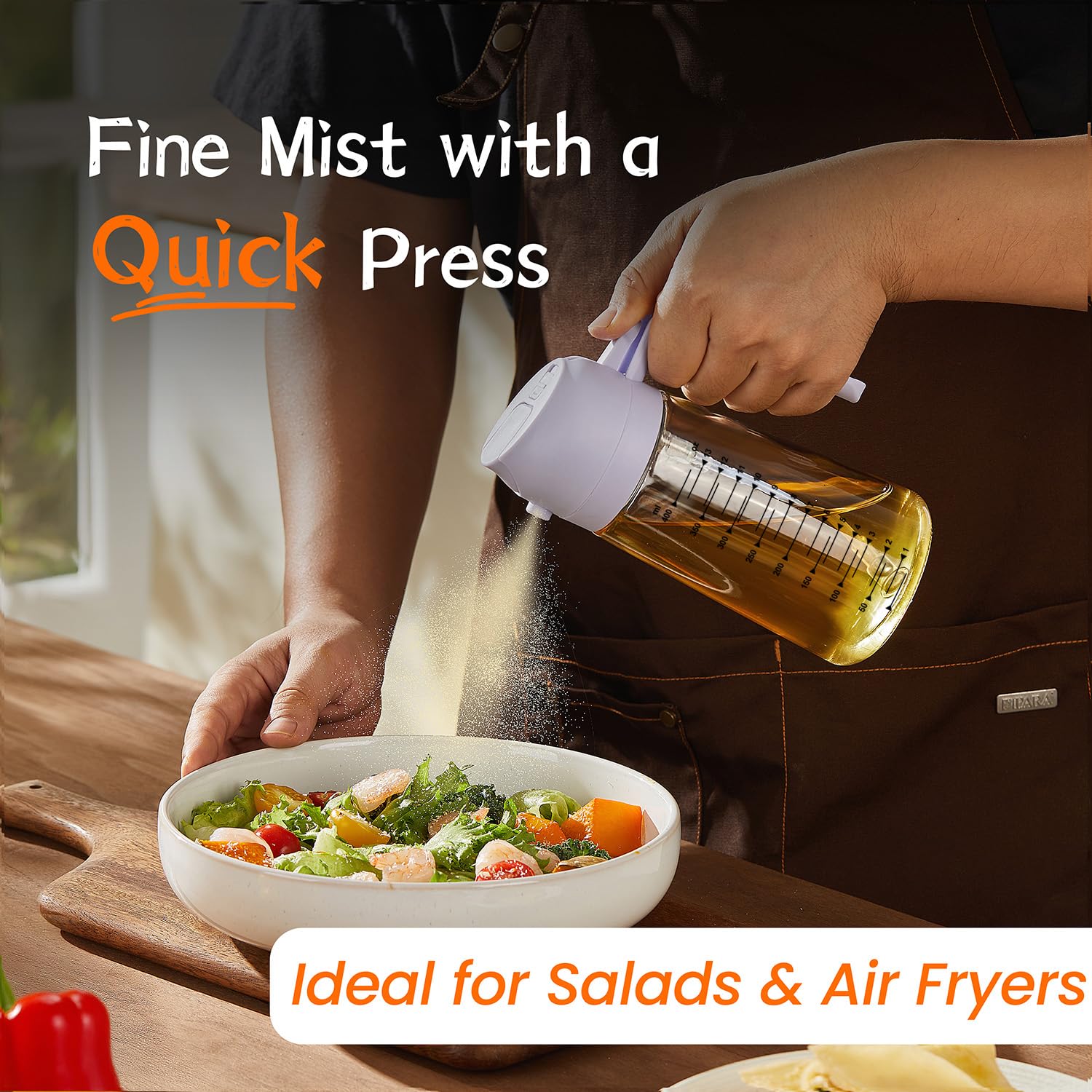 TrendPlain 16oz/470ml Glass Olive Oil Sprayer for Cooking