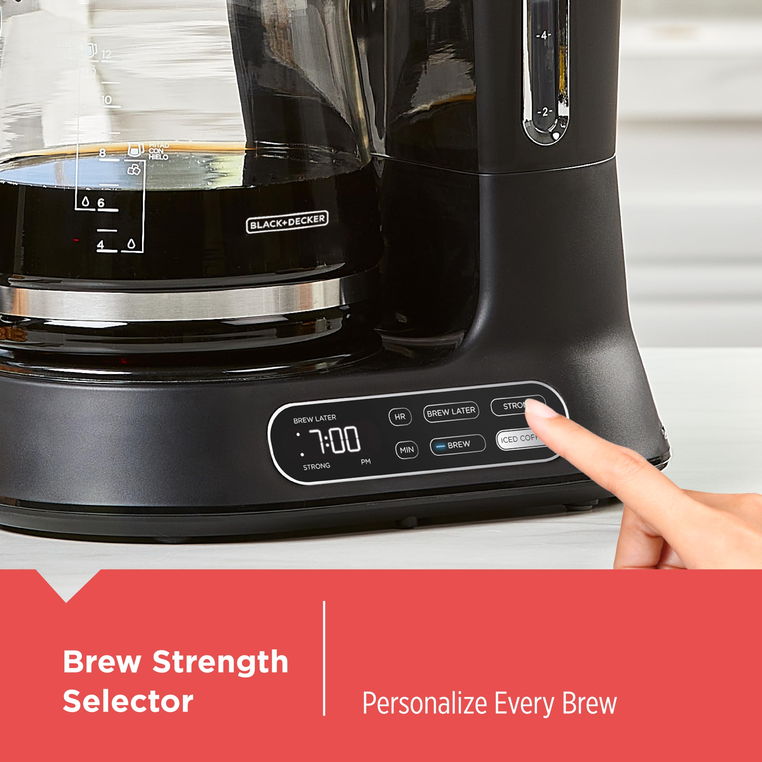 DECKER 12-Cup Digital Coffee Maker for Perfect Brews