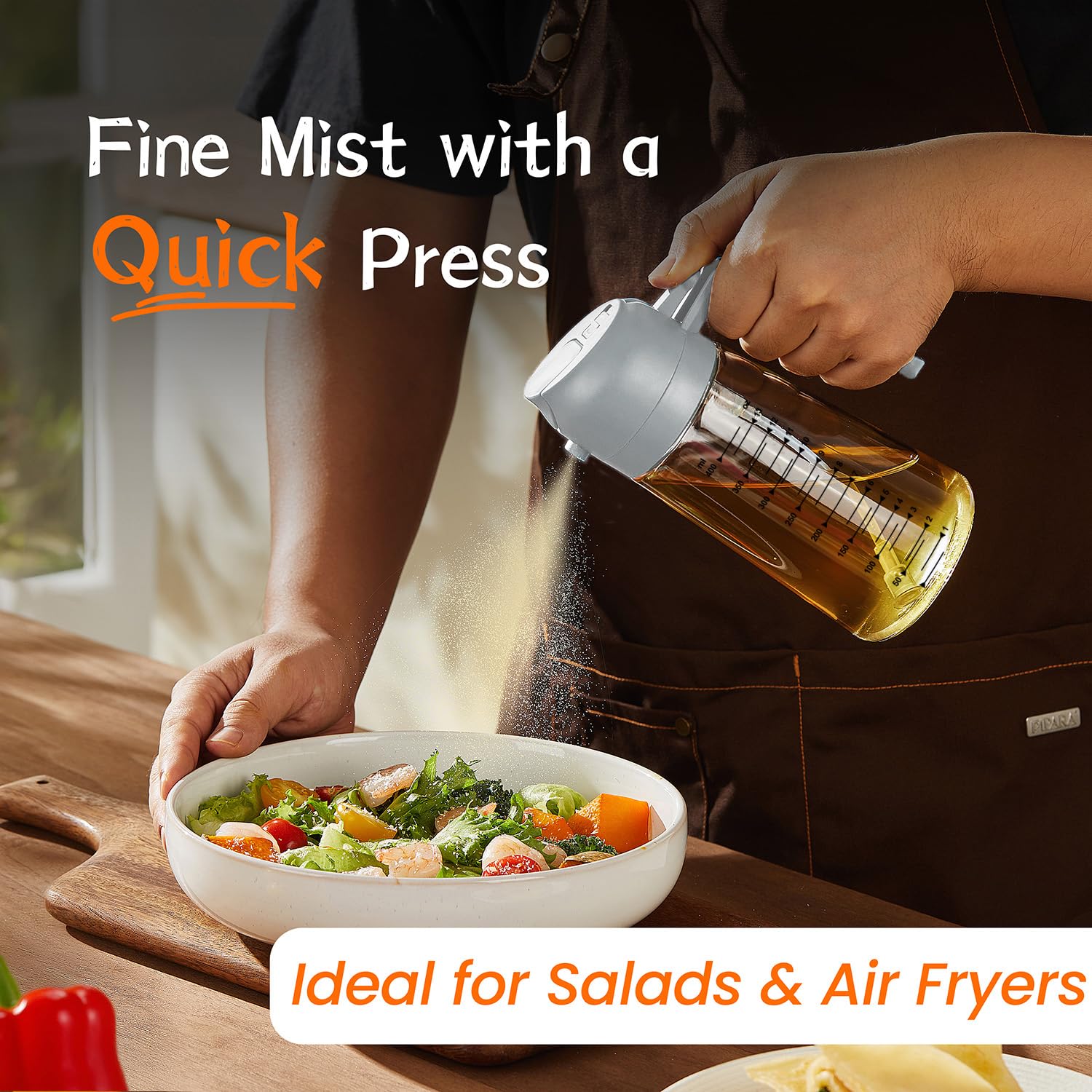 TrendPlain 16oz/470ml Glass Olive Oil Sprayer for Cooking