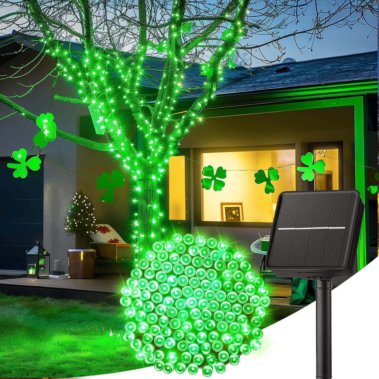 Minetom Solar String Lights 40FT 100 LED Waterproof