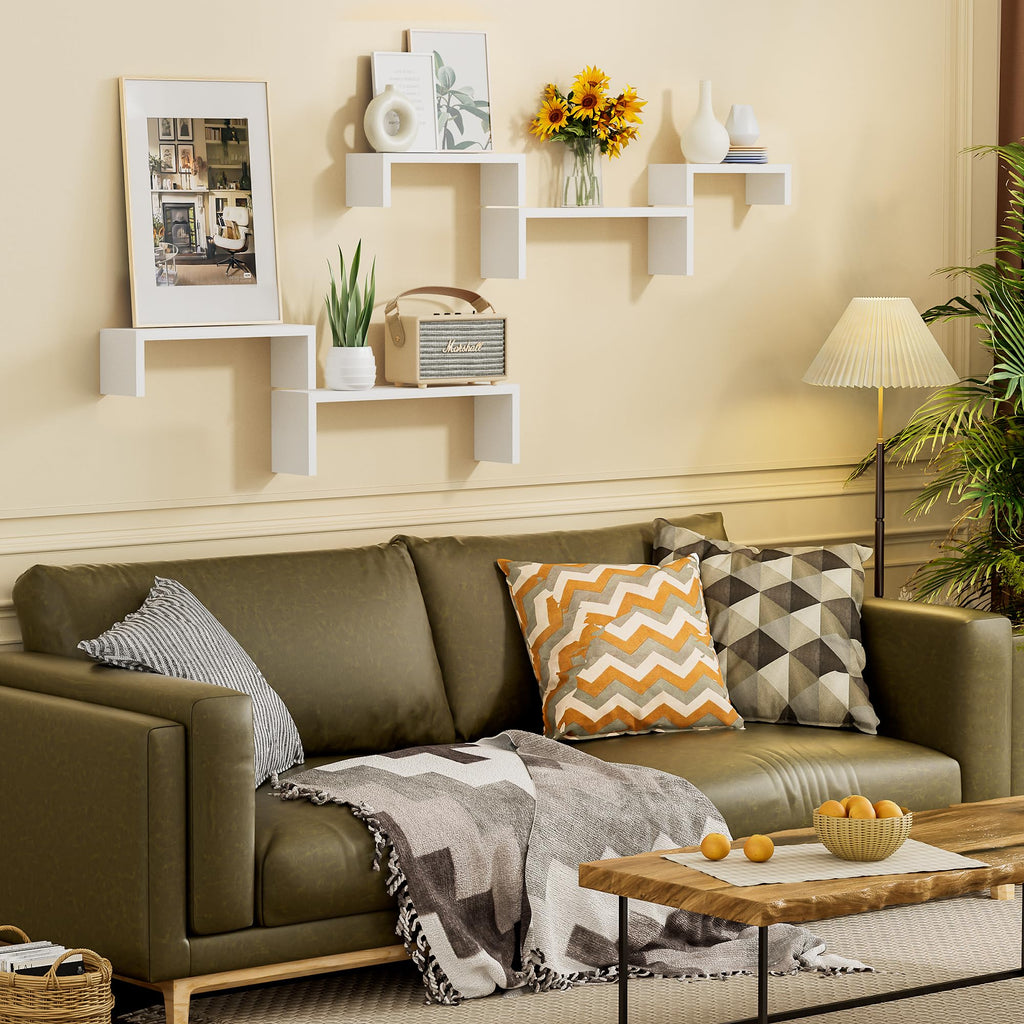 Floating Wood Wall Shelves for Bathroom, Kitchen & Decor