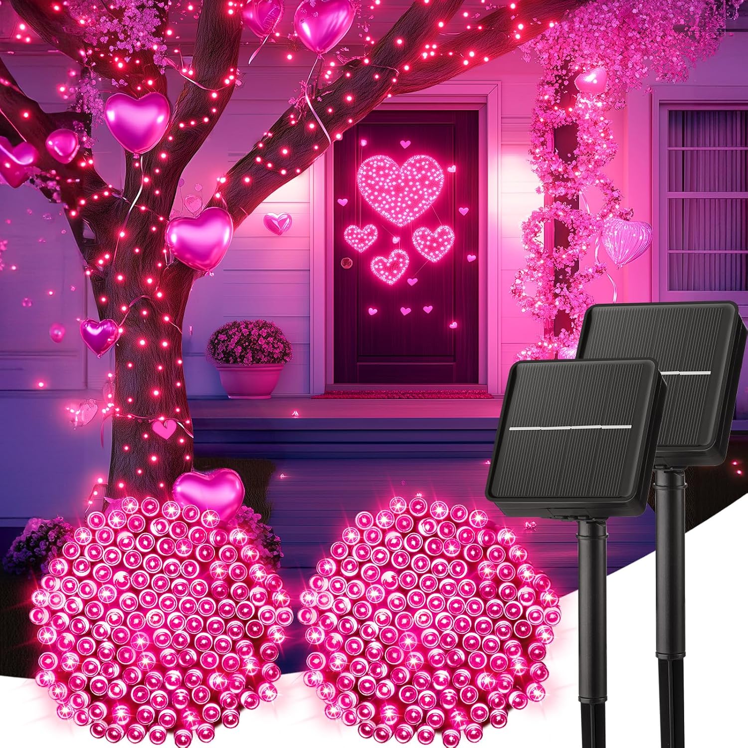 Minetom Solar String Lights 40FT 100 LED Waterproof