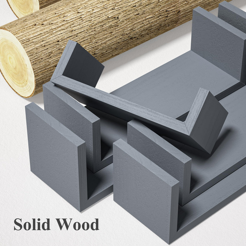 Floating Wood Wall Shelves for Bathroom, Kitchen & Decor
