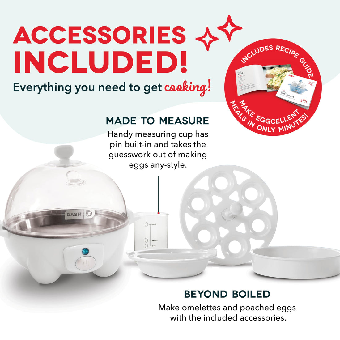 DASH Rapid Egg Cooker: 7 Egg Capacity Electric Egg Cooker for Hard Boiled Eggs