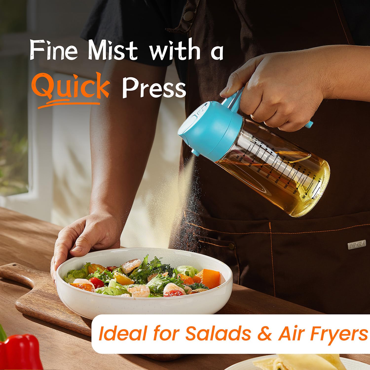 TrendPlain 16oz/470ml Glass Olive Oil Sprayer for Cooking