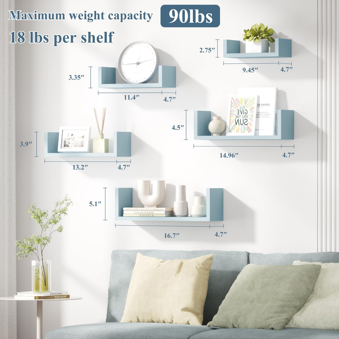 SRIWATANA Floating Shelves for Wall