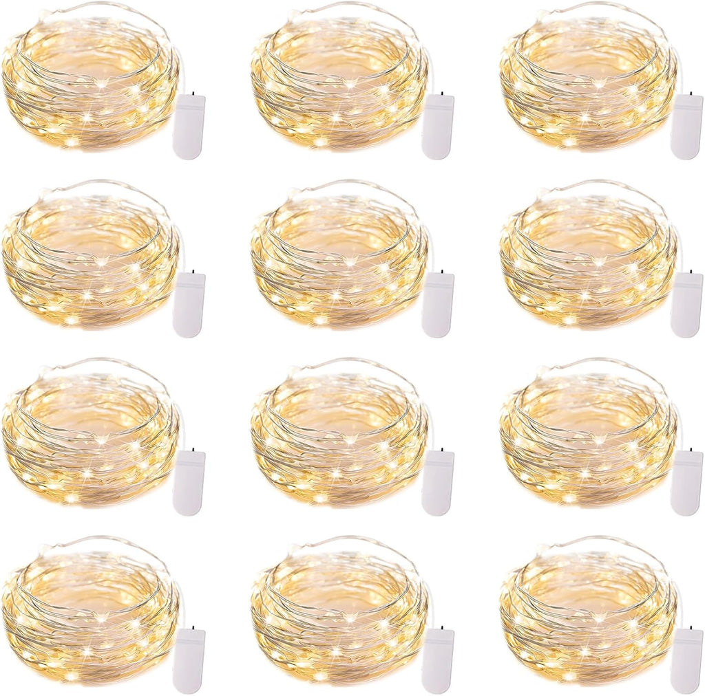 Brightown 12-Pack LED Fairy Lights – 7FT Battery-Operated