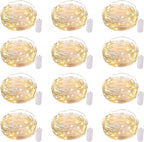Brightown 12-Pack LED Fairy Lights – 7FT Battery-Operated