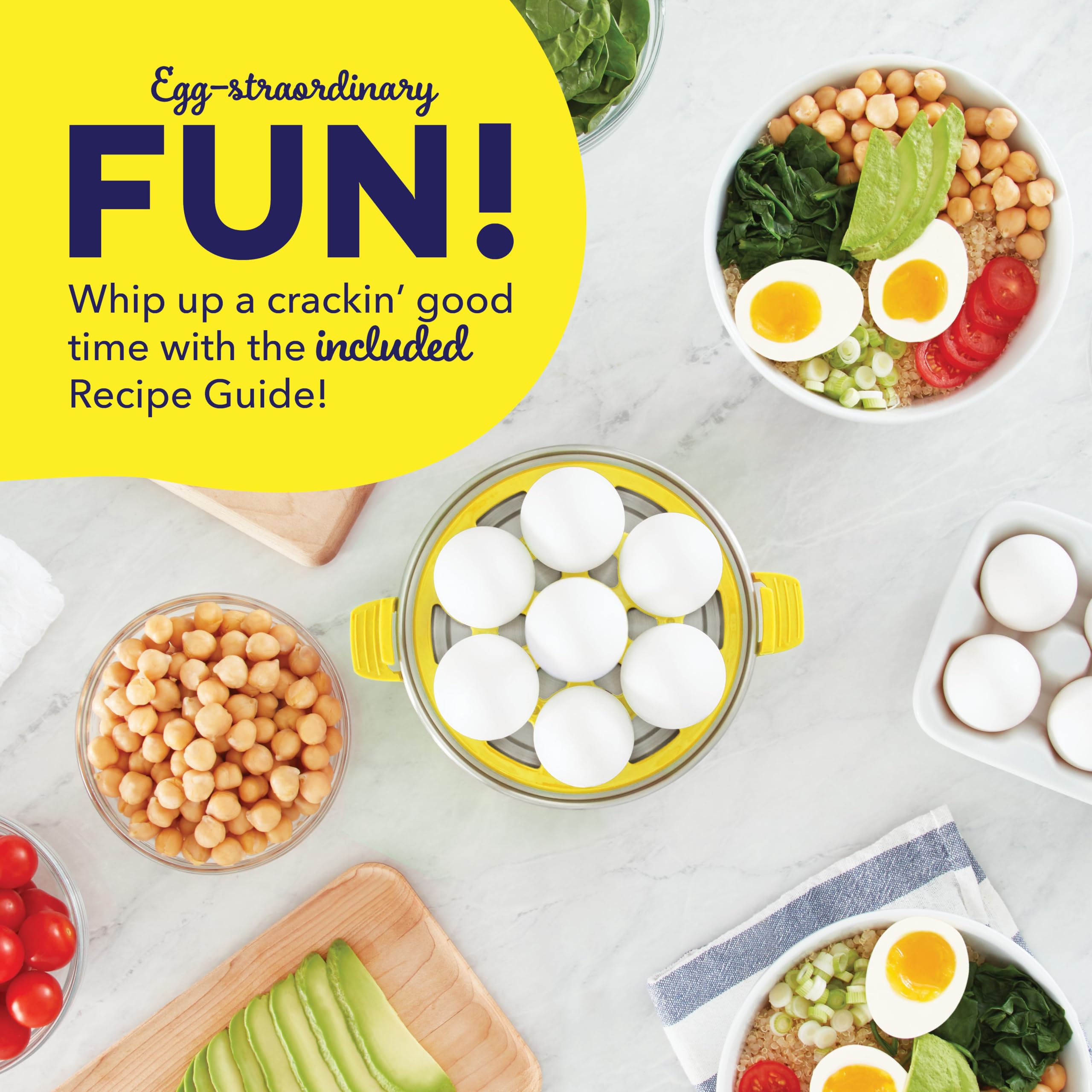 DASH Rapid Egg Cooker: 7 Egg Capacity Electric Egg Cooker for Hard Boiled Eggs