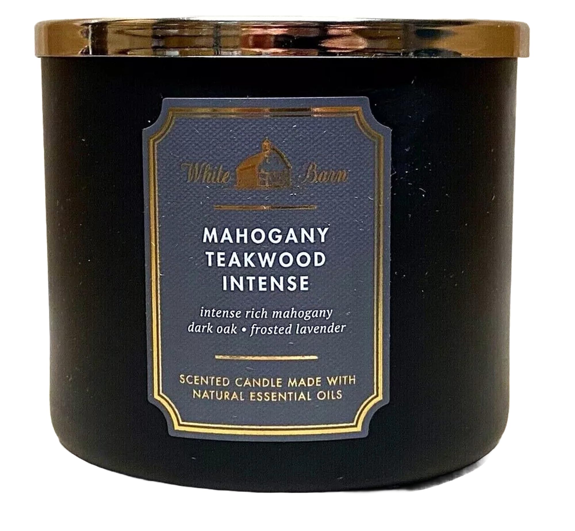 Works White Barn 3-Wick Candle in Mahogany Teakwood High Intensity