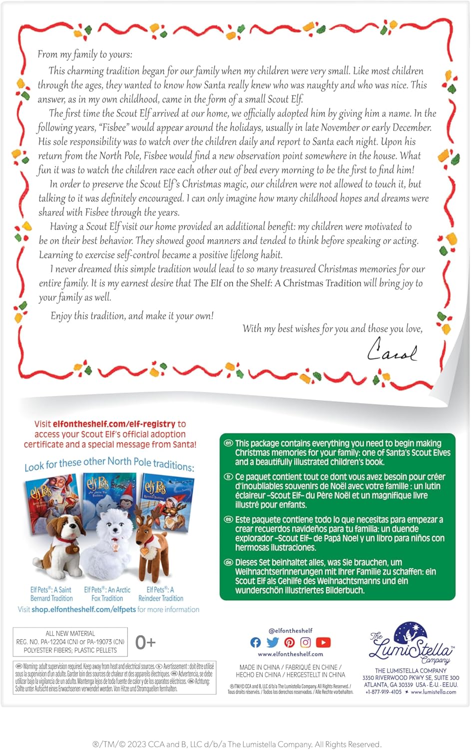 Elf on the Shelf Boy Scout Elf – Blue Eyes with Storybook