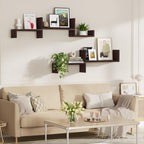 Floating Wood Wall Shelves for Bathroom, Kitchen & Decor
