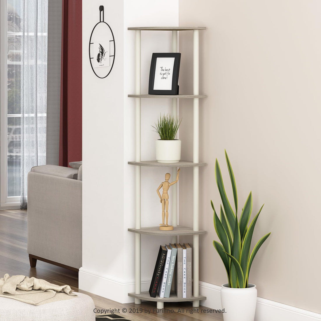 Furinno Turn-N-Tube 5 Tier Corner Display