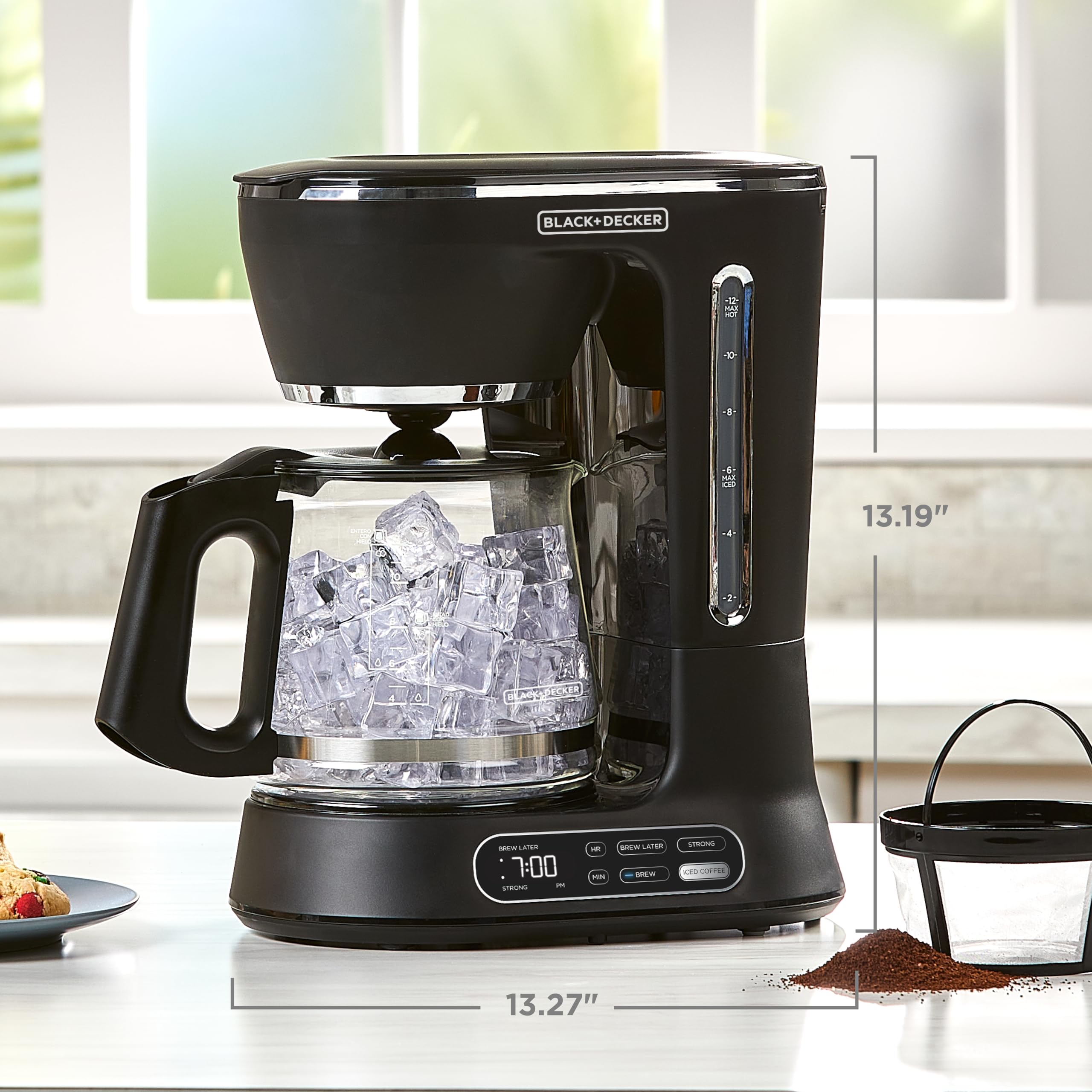 DECKER 12-Cup Digital Coffee Maker for Perfect Brews