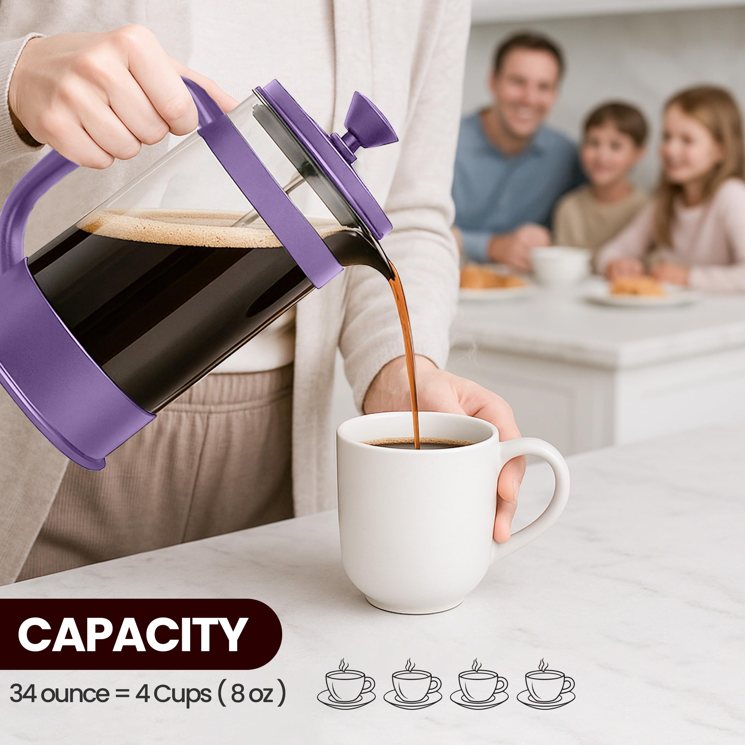 Utopia Kitchen 34 Ounce 1 Liter French Press Coffee Maker