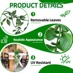 Faux Eucalyptus Hanging Plants - Set of 4 for Home Decor