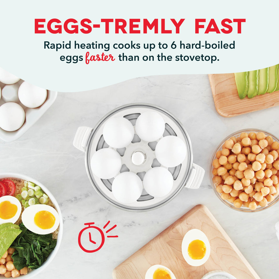DASH Rapid Egg Cooker: 7 Egg Capacity Electric Egg Cooker for Hard Boiled Eggs