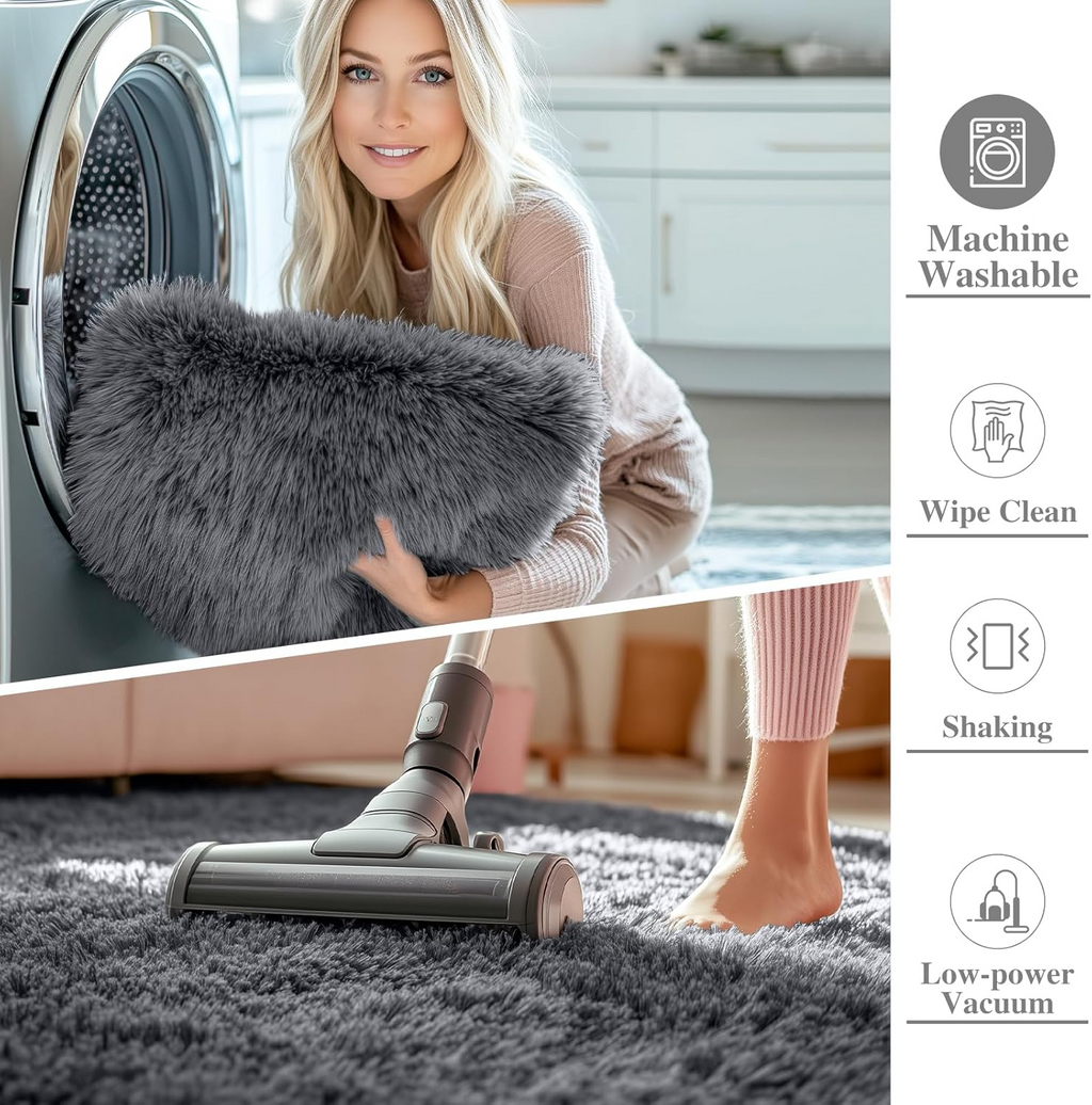 Soft Fluffy Shaggy Bedside Rugs for Comfort and Style