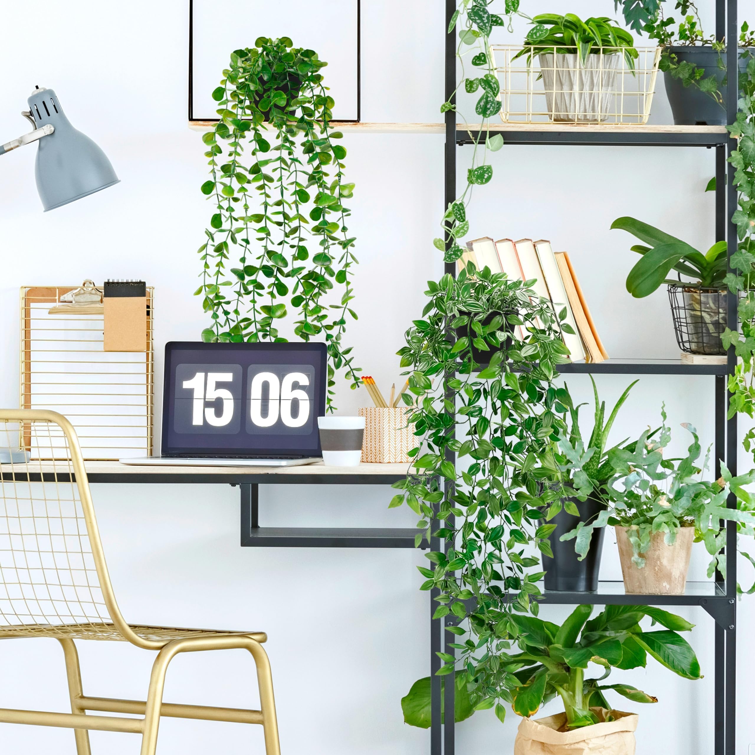 Faux Eucalyptus Hanging Plants - Set of 4 for Home Decor