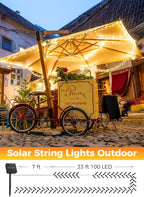 Minetom Solar String Lights 40FT 100 LED Waterproof
