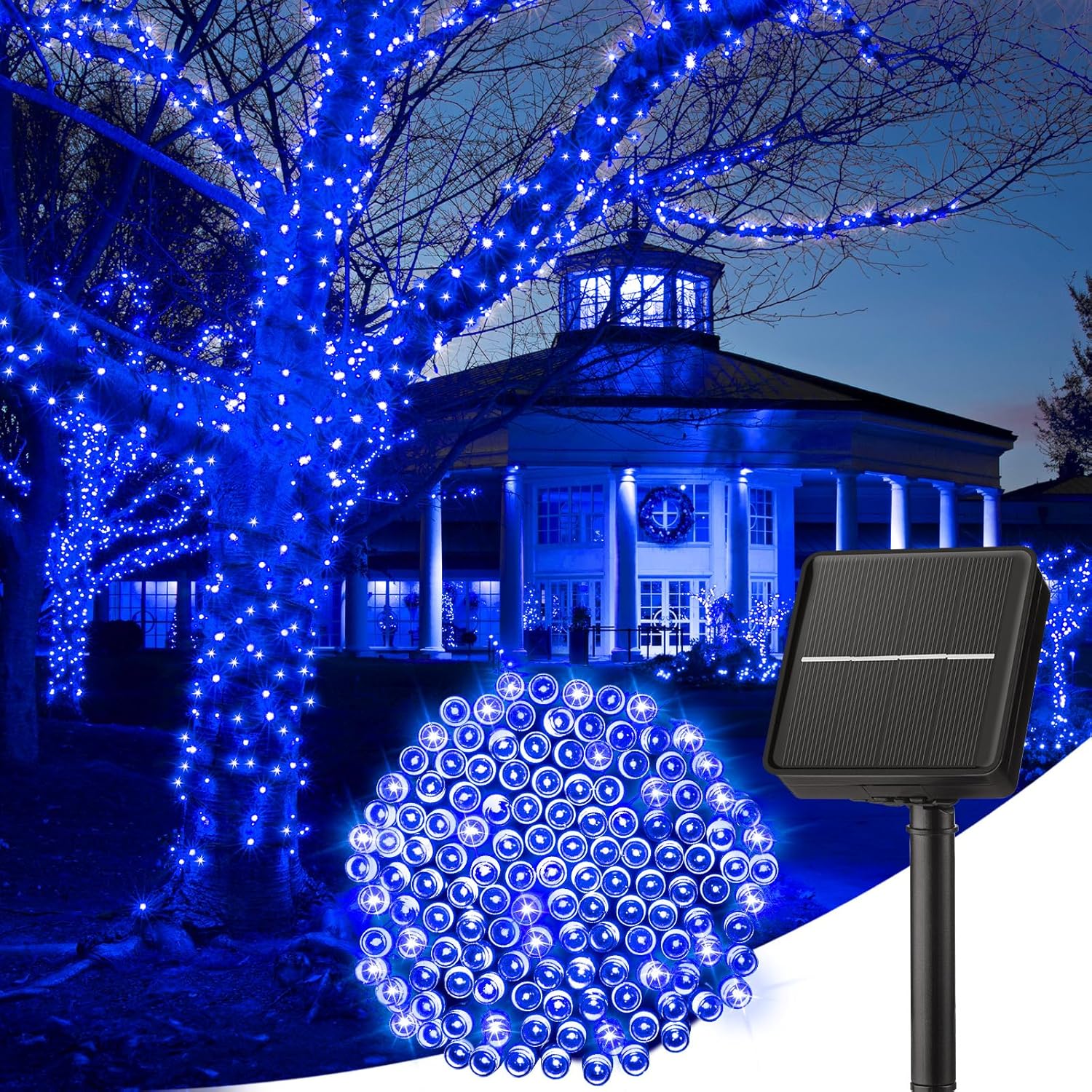 Minetom Solar String Lights 40FT 100 LED Waterproof
