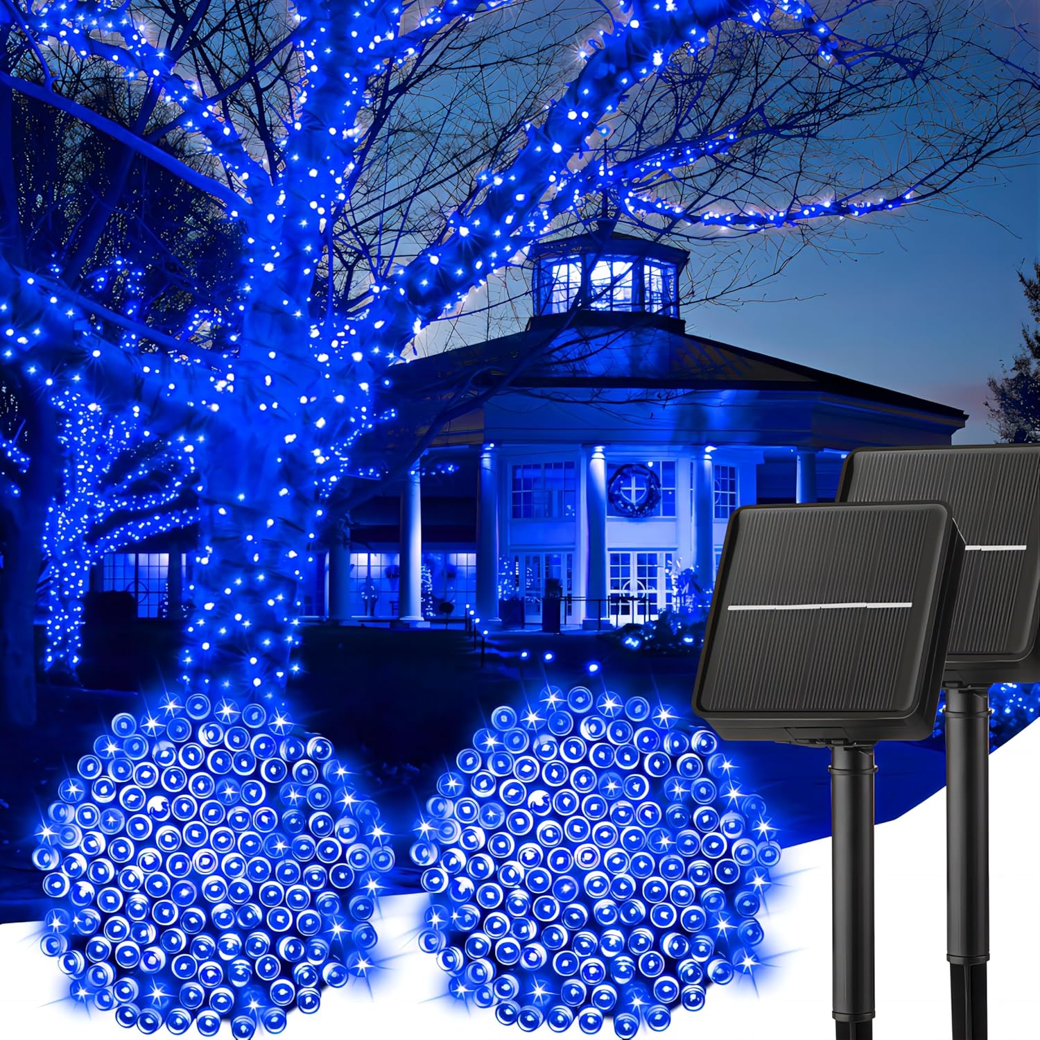 Minetom Solar String Lights 40FT 100 LED Waterproof
