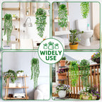 Faux Eucalyptus Hanging Plants - Set of 4 for Home Decor