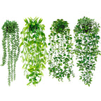 Faux Eucalyptus Hanging Plants - Set of 4 for Home Decor