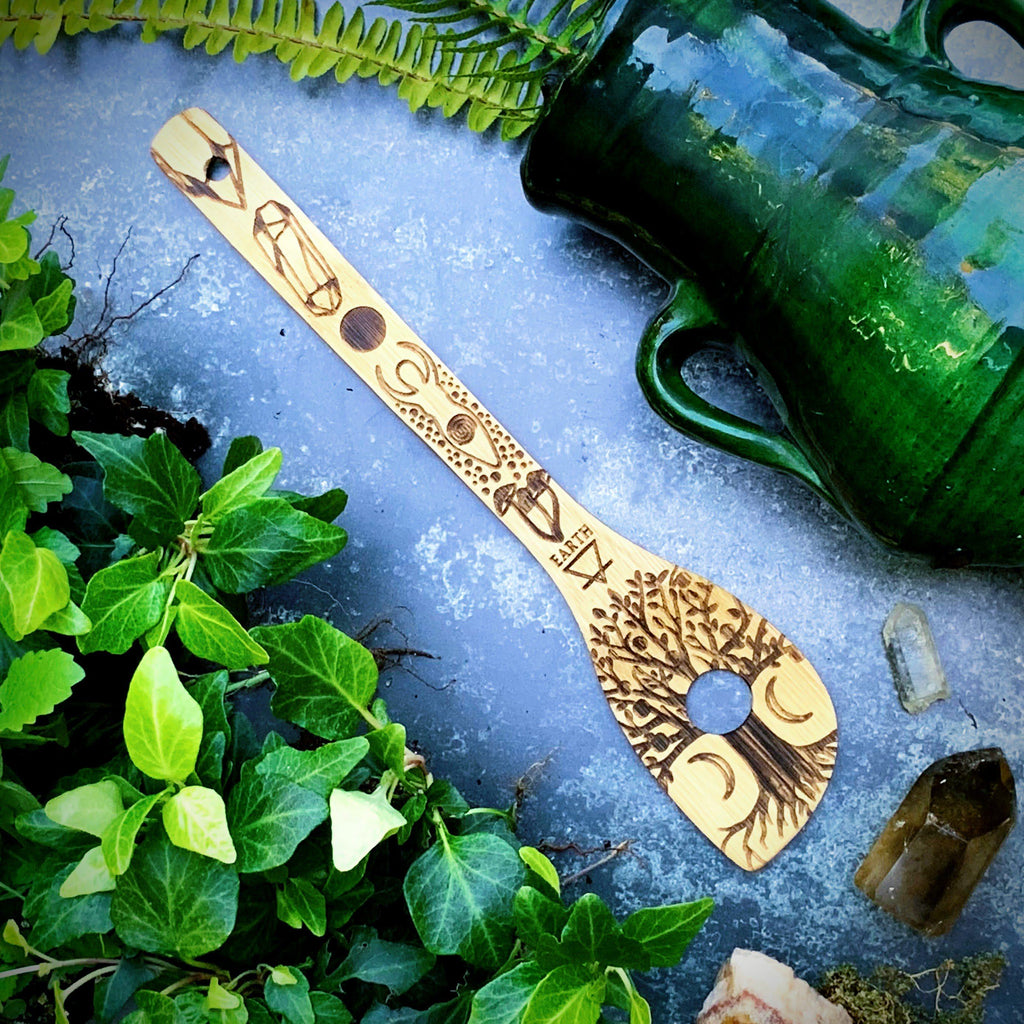 Five Elements Bamboo Large Kitchen Utensils Set