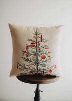 Nordic Pine Christmas Tree Throw Pillow – Rustic Farmhouse Decor