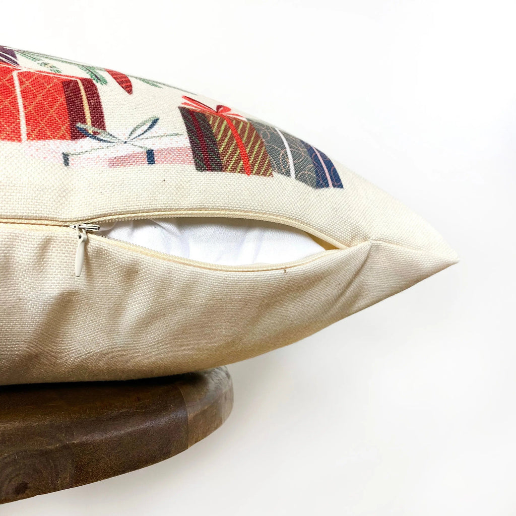 Nordic Pine Christmas Tree Throw Pillow – Rustic Farmhouse Decor