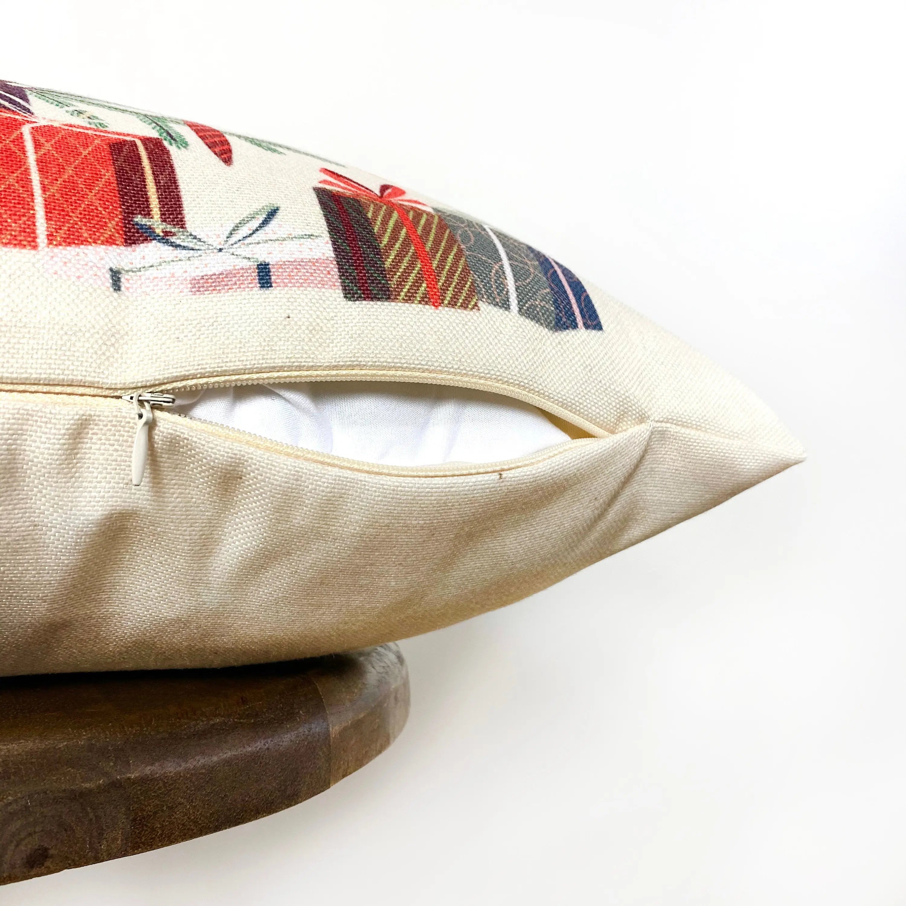 Nordic Pine Christmas Tree Throw Pillow – Rustic Farmhouse Decor