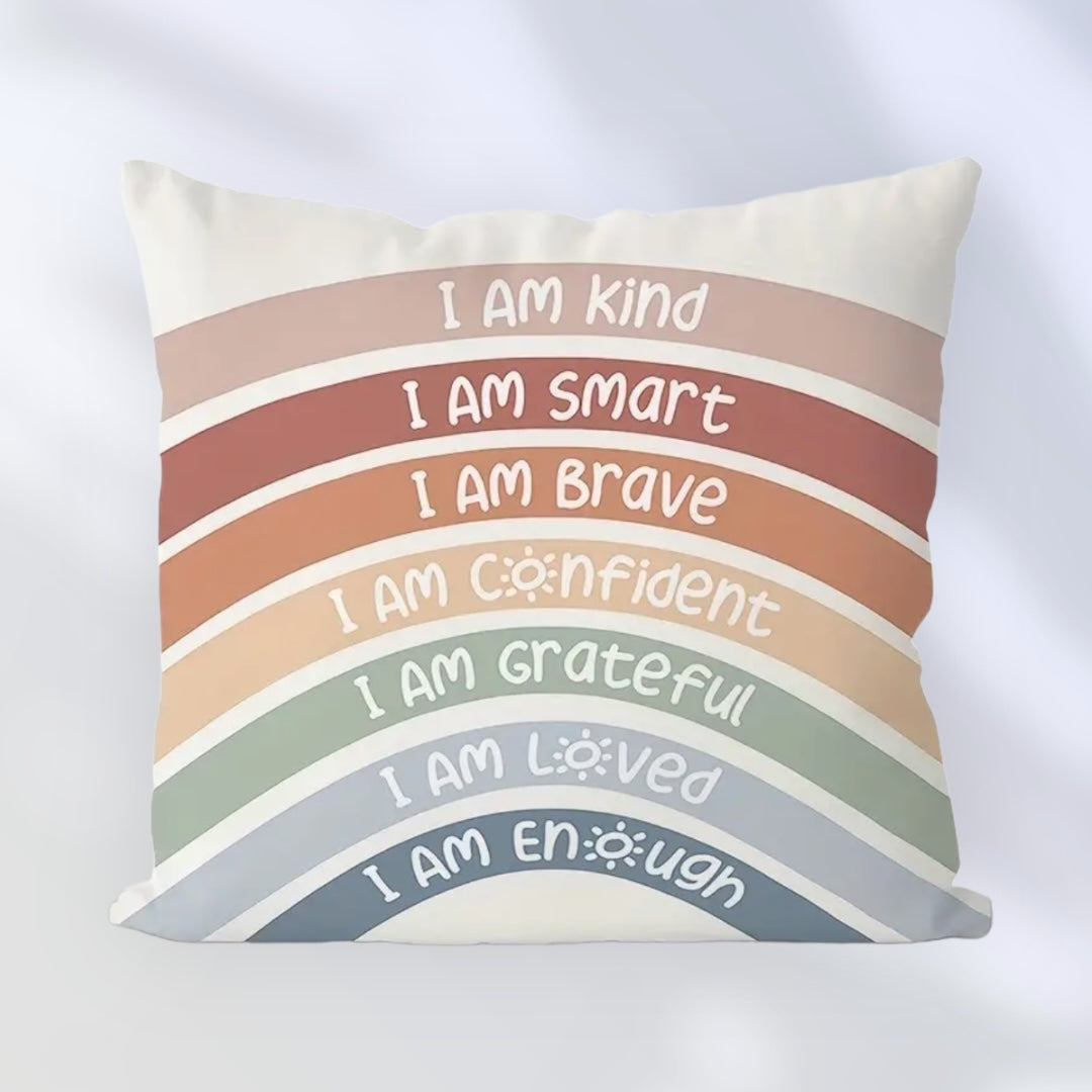 Positive Affirmations Decorative Pillow Cover – Motivational Accent