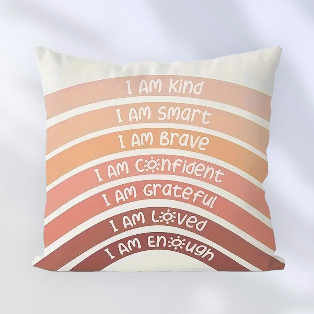 Positive Affirmations Decorative Pillow Cover – Motivational Accent